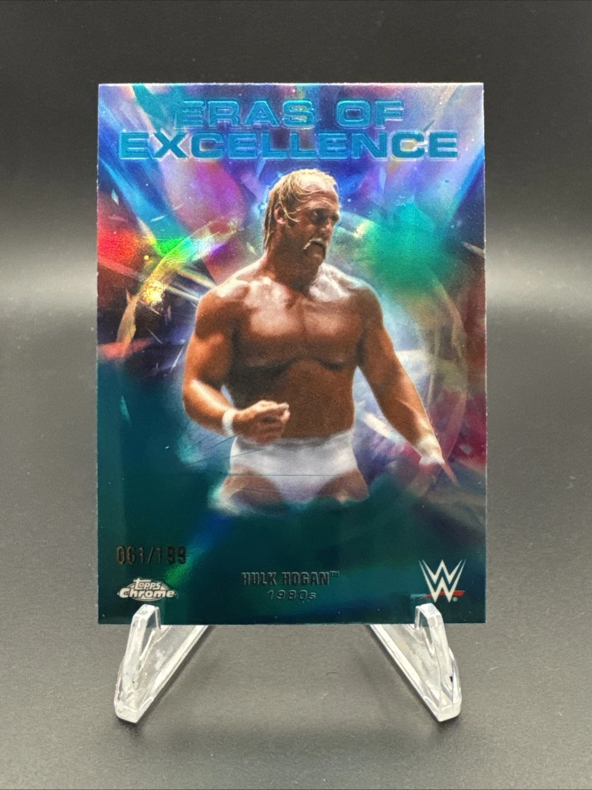 2026 WWE Chrome Eras Of Excellence Hulk Hogan Aqua Refractor /199