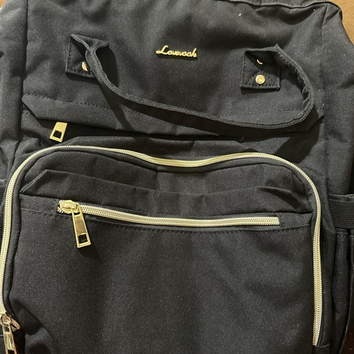 Lovevook Rucksack schwarz Neu mit Etikett schwarz mit goldenen Reißverschlüssen. - Bild 2 von 7