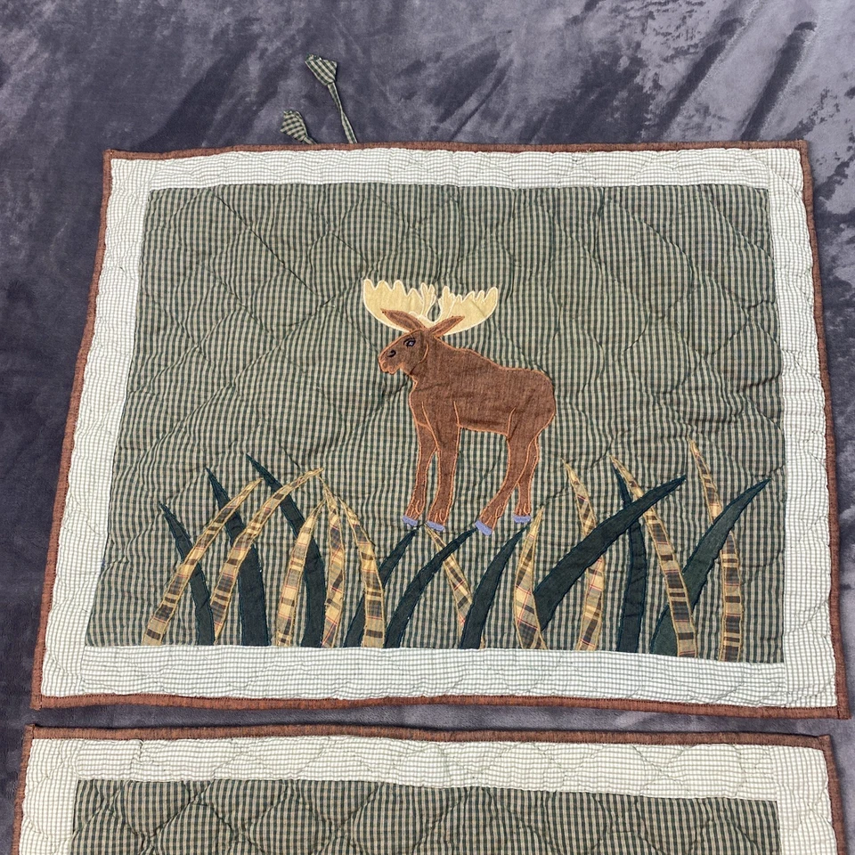 (2) Parche Magic acolchado alce almohada fundas retazos cuadros 20x25,5 100 % algodón Foto 2 de 4