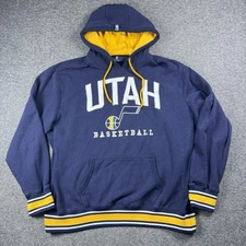 Unk Utah Jazz Basketball Hoodie Mens 2XL Navy Pullover Embroidered NBA