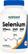 Nutricost Selenium 100mcg, 240 Vegetarian Capsules