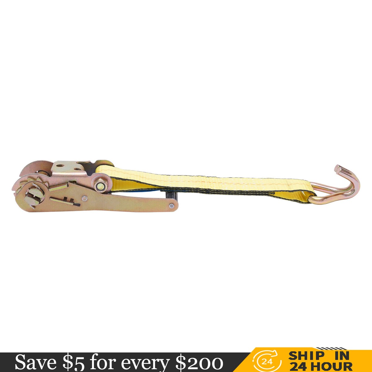 Heavy Duty Cargo Straps Moving VEVOR Ratchet Tie Down Straps 4-Pack - 2x8ft With Double J Hooks For Moving & Securing Cargo Motorcycle ATV Boat Securing Straps