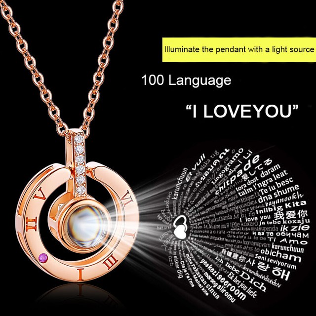 Projection Pendant Necklace Xmas Gift 