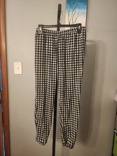 Mossimo Womens Size Small Graphic Print Pants Tapered Leg Elastic Waist