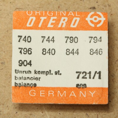 OTERO 844 PART 721 /1, UNRUH, Balance complete, 740 744 790 794 796 840 846 904