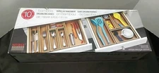 Seville Classics 10-piece Bamboo Storage Box Organizer Set eco friendly