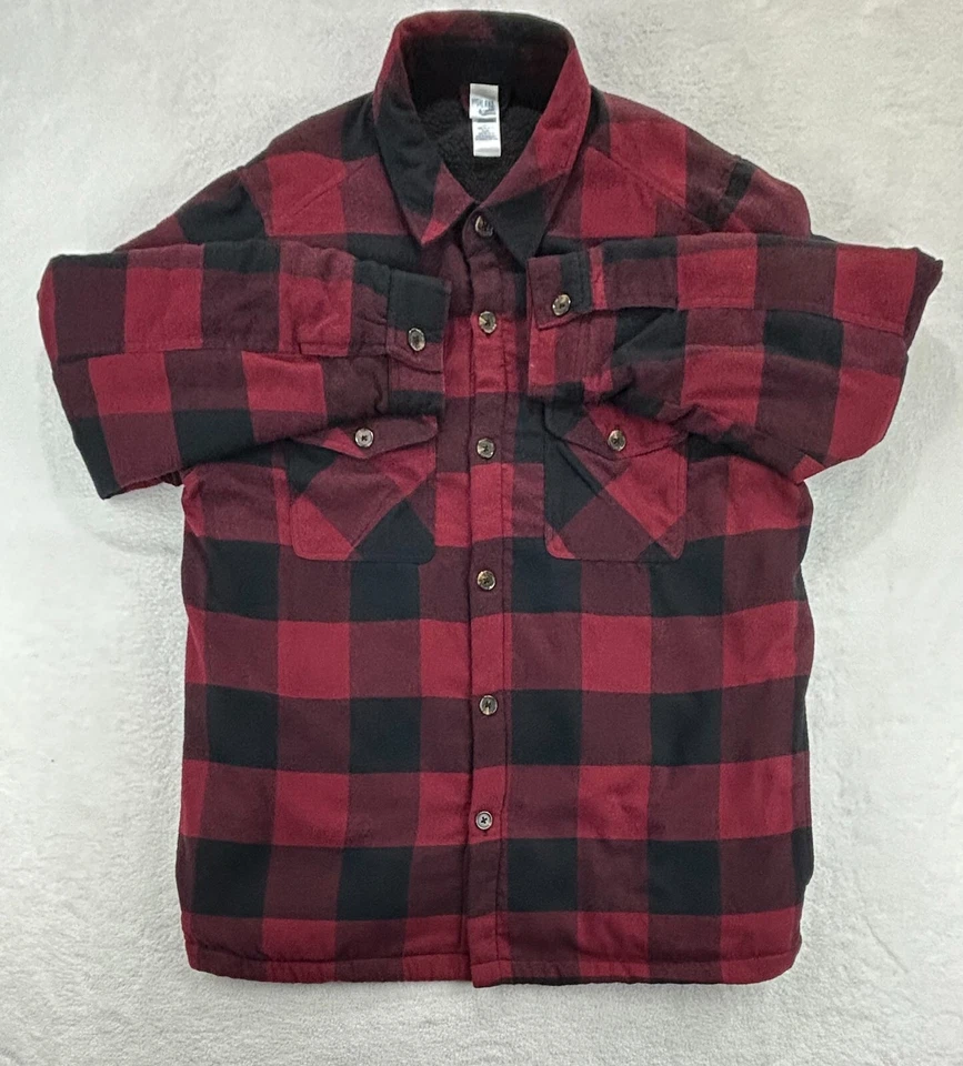 Chaqueta Highland Originals Chamarra Hombres XL Sherpa Franela Roja Cuadros Tareas de Granero Foto 2 de 4