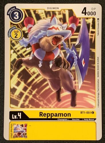 Reppamon | BT1-051 C | Yellow | Special Booster VER.1.0 | Digimon TCG - Picture 1 of 3