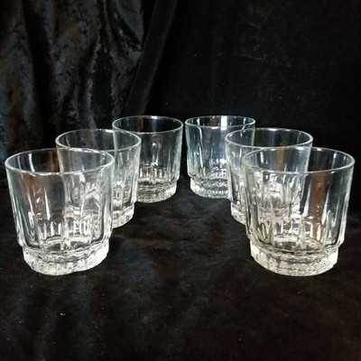 Lot Of 6 2 Glass Vintage Arcoroc France Glasses Old Fashioned Whiskey Ebay