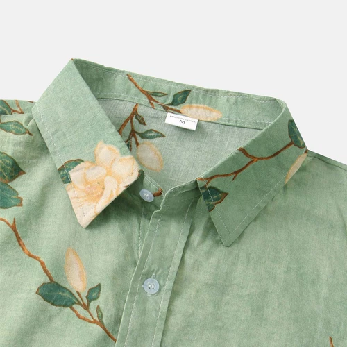 Men's Summer Casual Hawaii Floral Print Shirt Short Sleeve Button Down T Shirt - Picture 16 of 29