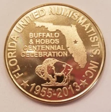 ORLANDO FLORIDA FUN TIME NUMISMATISTS COIN SHOW MEDAL TOKEN  2013 ORANGE COUNTY 