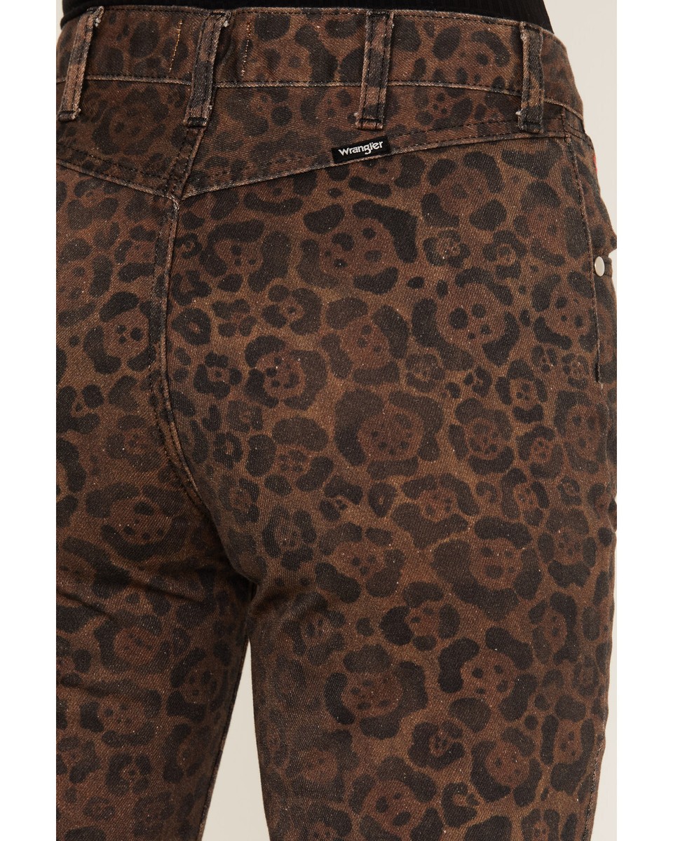 Wrangler X Fender Women's Leopard Print Lace-Up Denim Jeans Wrangler X Fender Women's Leopard Print Lace-Up Denim Jeans