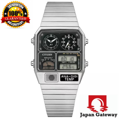 CITIZEN ANA-DIGI TEMP JG2101-78E Silver Analog Digital Vintage Men Watch