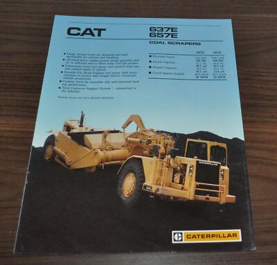 Caterpillar 637E 657E Coal Scrapers Specification Technical Brochure Prospekt