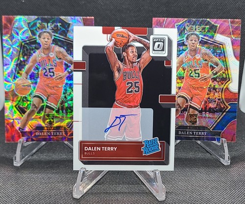 Dalen Terry RC Lot Rated Rookie Auto, Select Premier LVL Scope & RWB Prizm Bulls - 第 1/7 張圖片