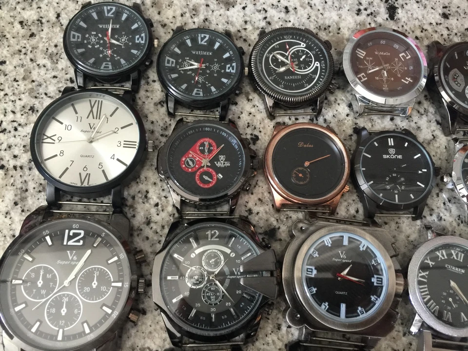 Lote de relojes de pulsera stock para hombres y mujeres zona horaria mixta ejército militar masculino sub Foto 2 de 4