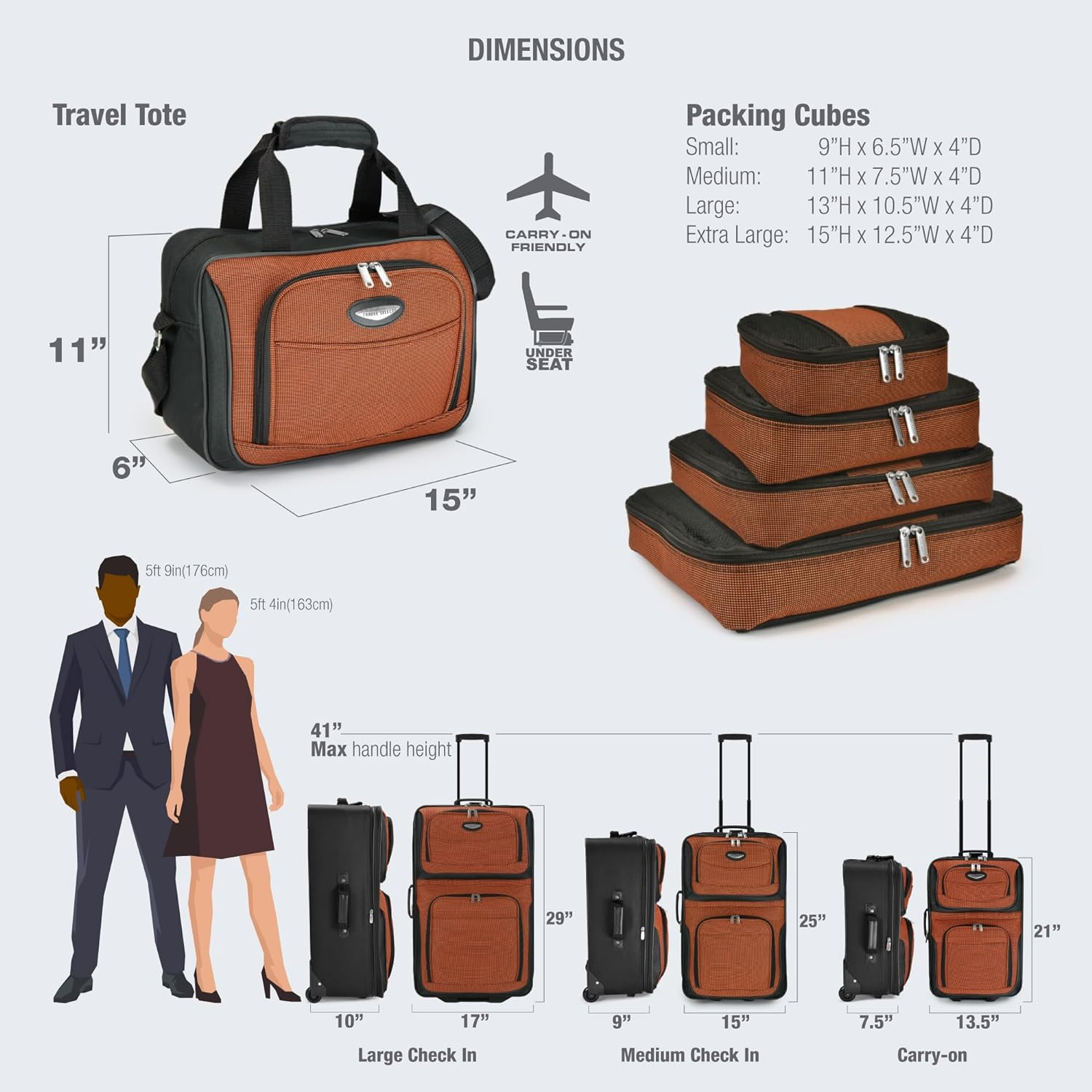 Amsterdam 4-Piece Expandable Rolling Luggage Set in Red