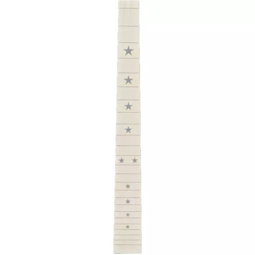 25.5" Scale Maple 24 Fret  Unfinished Fretboard Black Star Inlay 