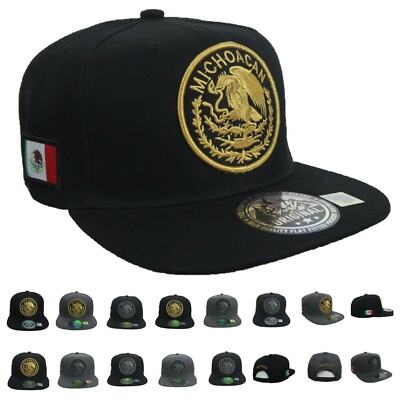 MEXICO Federal Baseball Cap Eagle Flag Flat Bill Snapback JALISCO MICHOACAN Hat