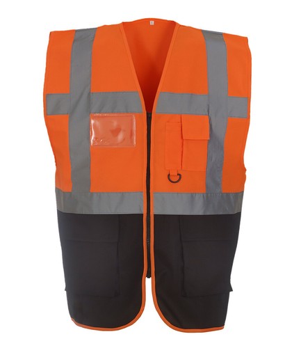 High Visibility Hi-Vis Reflective Full Zip Waistcoat Motorway Vest Gilet - Picture 7 of 27