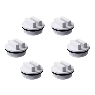 Set of 6 Pool Spa Drainage Solution Threaded Pool Spa Return Winterizing Plug