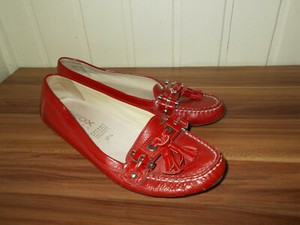 Chaussures basse derby mocassin enfiler cuir rouge 37,5 GEOX semelle caoutchouc | eBay