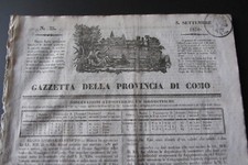 1838 GAZZETTA DI COMO Milano incoronazione Ferdinando I Regno Lombardo - Veneto
