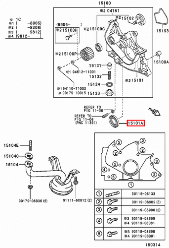Genuine Hilux LN90 Hilux Surf LN130 2L Front Crankshaft Crank Oil Seal - Picture 11 of 20