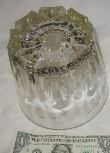 Princess House Clear Crystal Large Ice Bucket Etched Tinted Serving Bowl VG - Picture 2 of 4