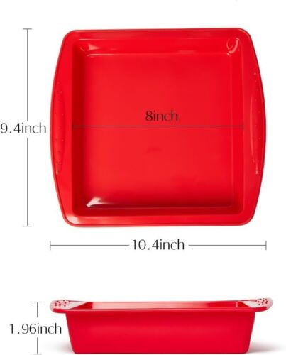 8 inch Silicone Square Cake Pan Nonstick Silicone Cake Molds - Picture 7 of 8