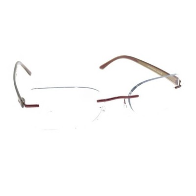 Silhouette 5250 40 6055 Burgundy Gray Rimless Eyeglasses Frames 19 140 Titanium