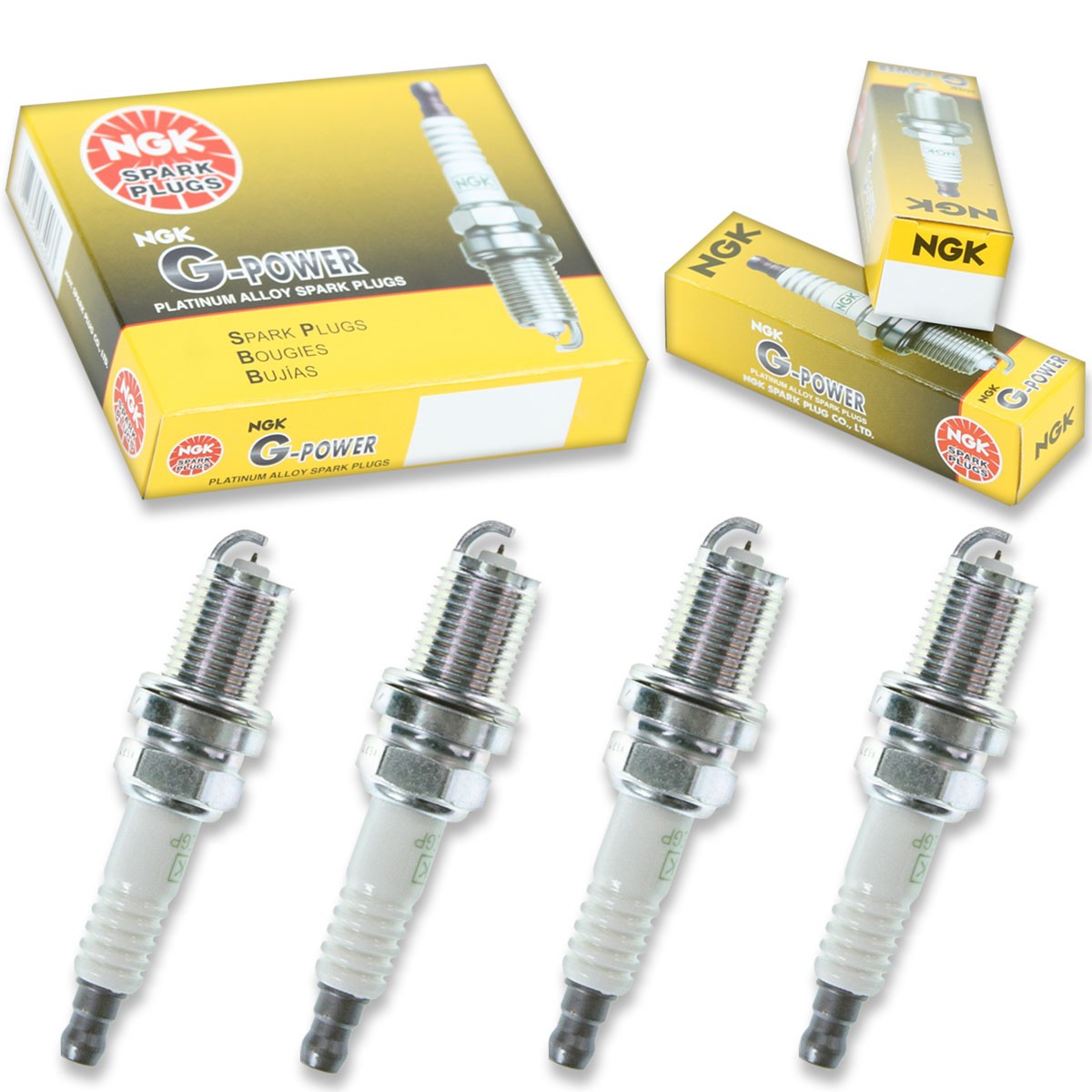 4 pcs NGK G-Power Spark Plugs for 1989-1992 Daihatsu Charade 1.3L L4 - xb