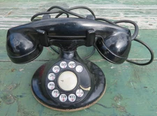 Bell System Western Electric Rotary Dial Telephone  D1 F1 Handset Bakelite