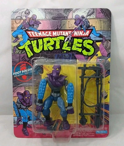 Teenage Mutant Ninja Turtles FOOT SOLDIER 10 Back Unpunched Playmates 1988 NEW