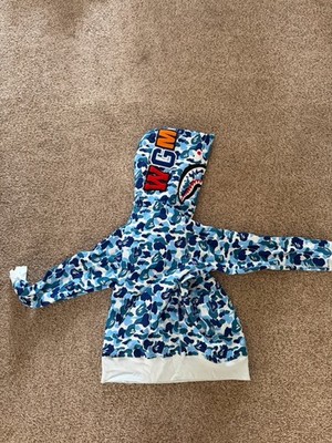 Bathing Ape Bape ABC Camo Shark Blue Full Zip Hoodie Size Large | eBay
