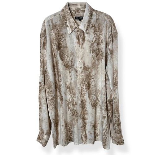 Pronti Collection By Phita Button Down Shirt Cream & White Print