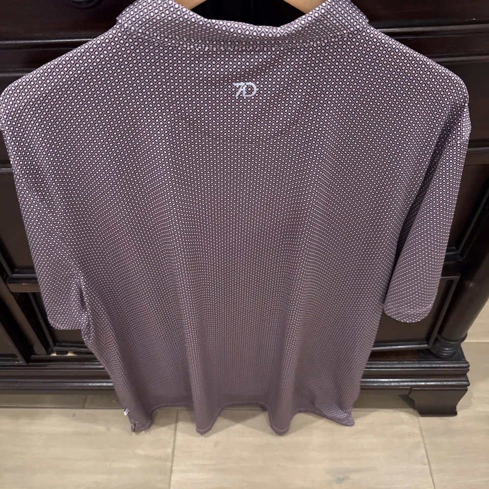 7 Бриллиантов Мужская Qena 4-сторонний эластичной S/S рубашка-поло - XL пыльная роза  - Изображение 3 из 3