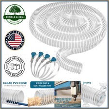 2-1/2" x 10' Heavy-Duty PVC Dust Collection Hose with Puncture-Resistant Design