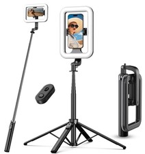 Selfie Ring Light with 72" Tripod Stand - Extendable Selfie Stick with Light