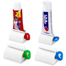 Toothpaste Squeezer, Set of 4 Tube Roller Squeezer, Dispenser, Simple and Pra...