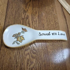 In Homestylez Fall Spoon Rest "Served with Love" New