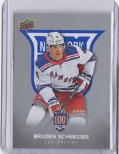 2025-26 UD New York Rangers Centennial True to the Blue  Braden Schneider  /1926