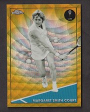 2021 Topps Chrome Tennis Trading Card Gold Wave #80 Margaret Smith Court 42/50