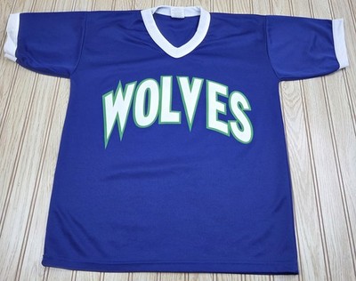 vtg Minnesota Timberwolves Wolves NBA Jersey Shirt Youth XL Adult S KG Edwards