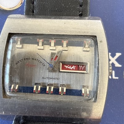 Vintage West End Watch Co Sowar Auto Persian Farsi Day Date TV Dial 36mm Swiss