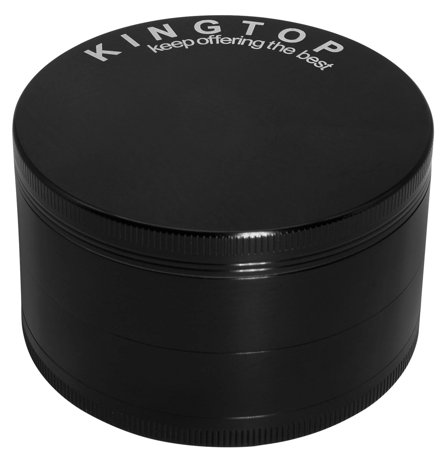 KINGTOP Grinder, Large 3" Spice Grinder (Midnight Black) Midnight Black