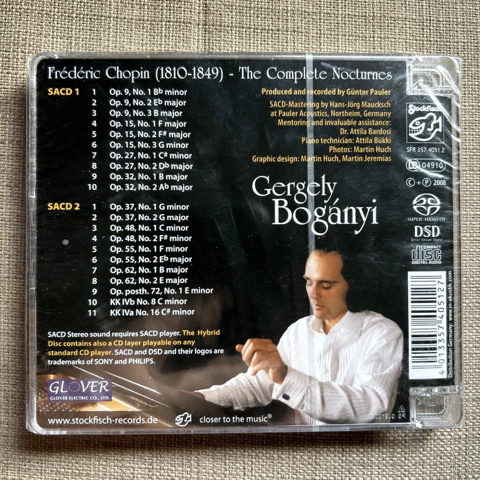 Chopin Complete Nocturnes BOGANYI Piano Audiophile STOCKFISCH Double SACD SEALED - Image 2 of 4