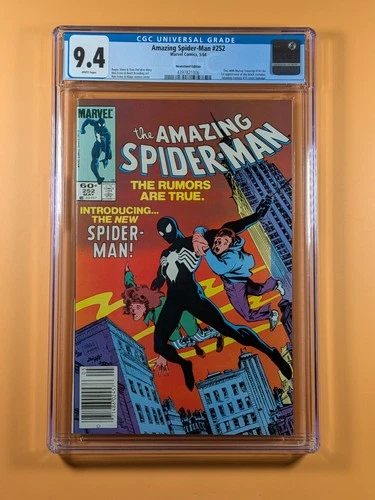⚫🕷️💥 Amazing Spider-Man #252 1st Black Costume CGC 9.4 Newsstand