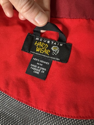 Mountain Hardwear Gore-Tex Rain Jacket Mens Medium Hooded Performance Shell Red - Picture 4 of 17