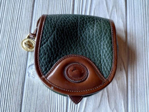 Vintage Dooney Bourke Calvary AWL Mini Belt Bag Green Pebbled Leather No Strap